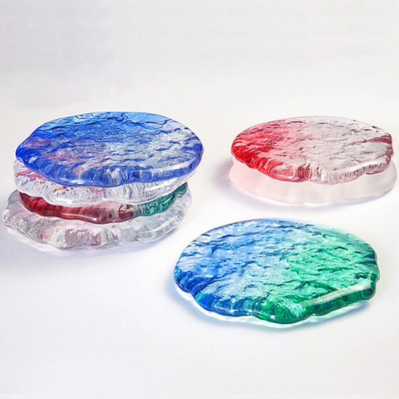 手工茶杯墊七彩透明ins簡約隔熱