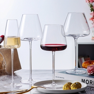 重磅轻奢欧式 白葡萄酒杯波尔多勃艮第杯水晶玻璃红酒高脚杯子家用