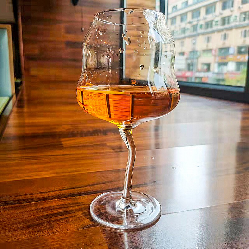 奶油酒神杯粉色绿色水晶玻璃红酒杯高脚杯马卡龙彩色中古葡萄酒杯