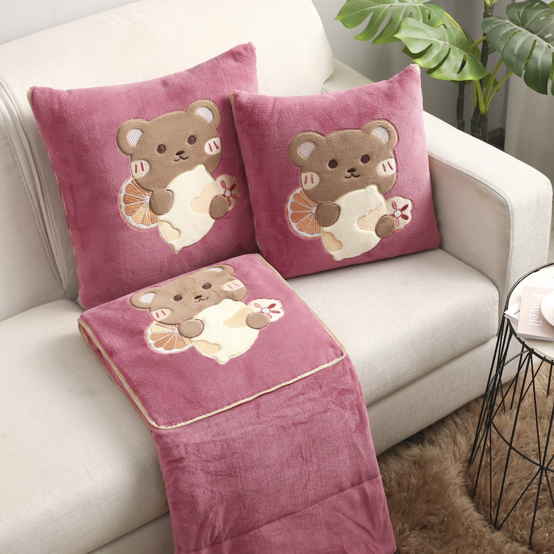 汽车抱枕被子两用车用2025新款秋冬加厚办公室午睡枕头毯子二合一