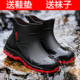 短筒男款 水鞋 雨鞋 工作防滑防水厨房胶鞋 雨靴钓鱼耐磨水靴 男士 时尚