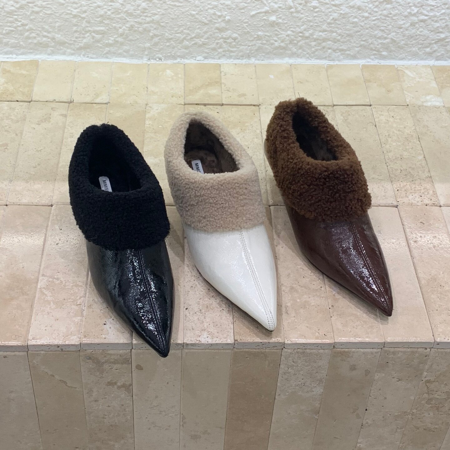 欧美风尖头拼色深口毛毛鞋女冬外穿2025年冬新款高级感一脚蹬瓢鞋,女鞋,深口单鞋,淘宝优惠券,粉丝福利购,淘宝优惠卷