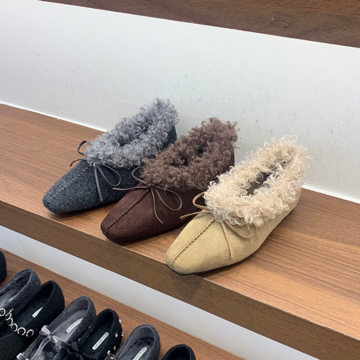 内增高方头灰色毛毛鞋单鞋女鞋子2025秋冬季加绒鞋保暖毛茸茸棉鞋,女鞋,深口单鞋,淘宝优惠券,粉丝福利购,淘宝优惠卷