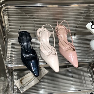 小众高跟鞋裸粉色包头凉鞋仙女鞋子2026春夏季法式气质配裙子单鞋