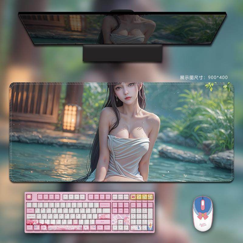 超大号国漫美女鼠标垫禁欲系女神电脑键盘办公桌面垫电竞游戏桌垫,电脑硬件/显示器/电脑周边,有线鼠标,淘宝优惠券,粉丝福利购,淘宝优惠卷
