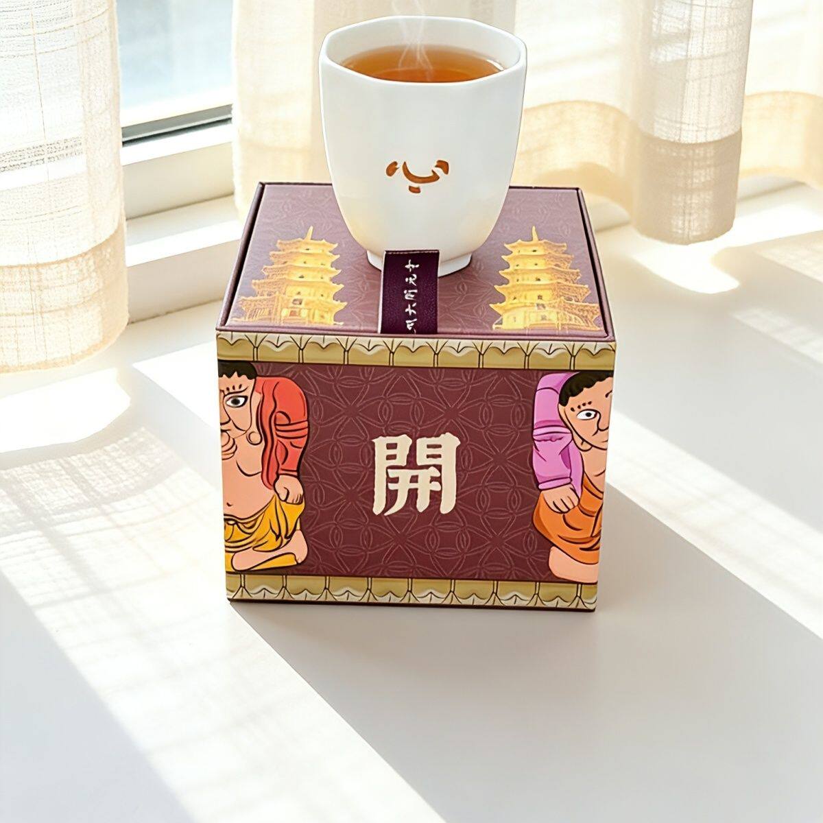 开元寺杯子放心石文创经新款典款放心杯德化白瓷茶杯泉州纪念品