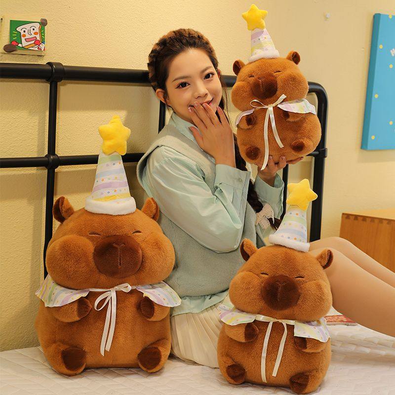 卡皮比巴拉公仔水豚毛绒玩偶布娃娃抱枕睡觉专用送女孩男生日礼物