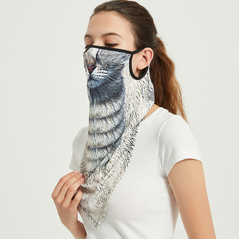 夏季防晒骑行头巾自行车挂耳面罩防紫外线护脸基尼男女围脖套钓鱼