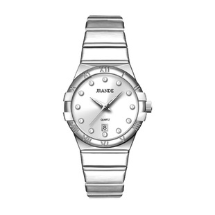 腕表小巧女款手表工厂品牌歌浪迪女士轻奢日历钢带女表