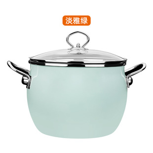 pot 珐琅搪瓷双耳汤锅家用厨房不粘锅Enamel enamelware伴手礼