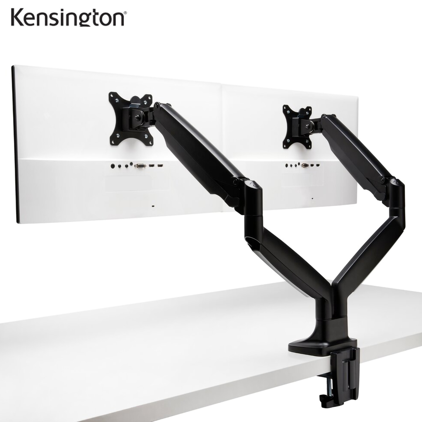 美国桌面电脑显示器双支臂Kensington液晶显示屏支架臂升降旋转