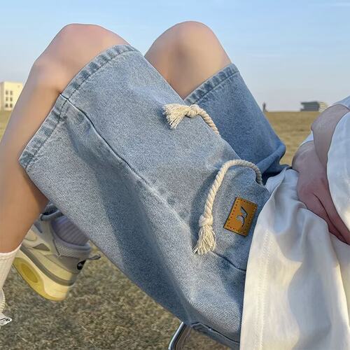 牛仔短裤男士夏季薄款宽松大码