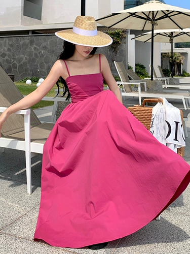 Летний красный топ без лямок, платье, корсет, пляжная длинная юбка, эффект подтяжки, изысканный стиль