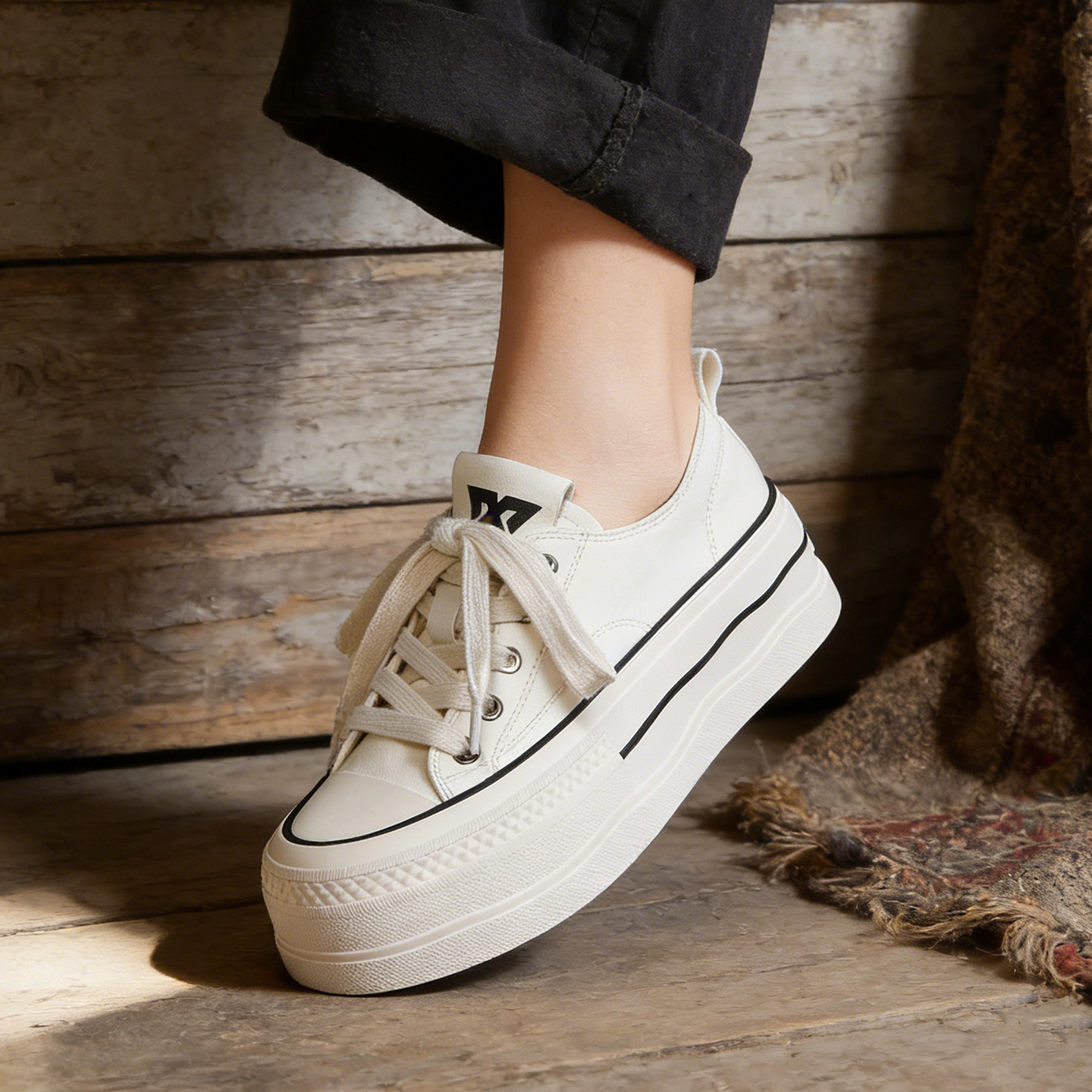 2026春秋新款真皮轻便增高小白鞋女小个子厚底单鞋学院风休闲板鞋,女鞋,休闲板鞋,淘宝优惠券,粉丝福利购,淘宝优惠卷