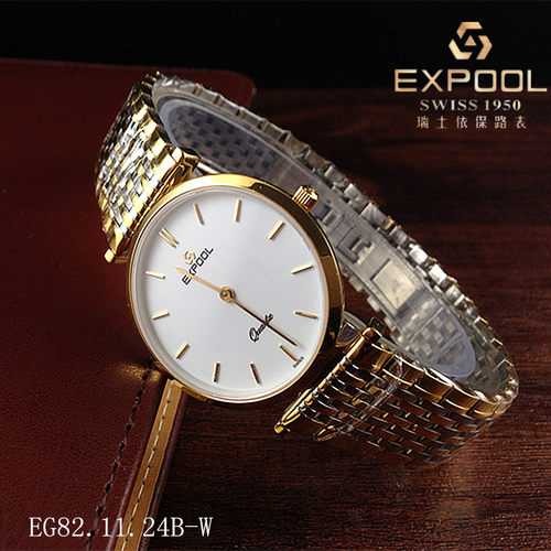 正品EXPOOL/依保路手表石英男表情侣表小表盘系列超薄时尚821124