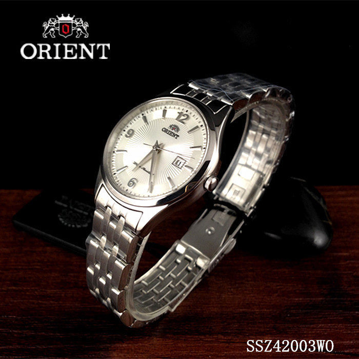 日本Orient/东方双狮手表正品钢带石英女表日历腕表&middot;SSZ42003WO