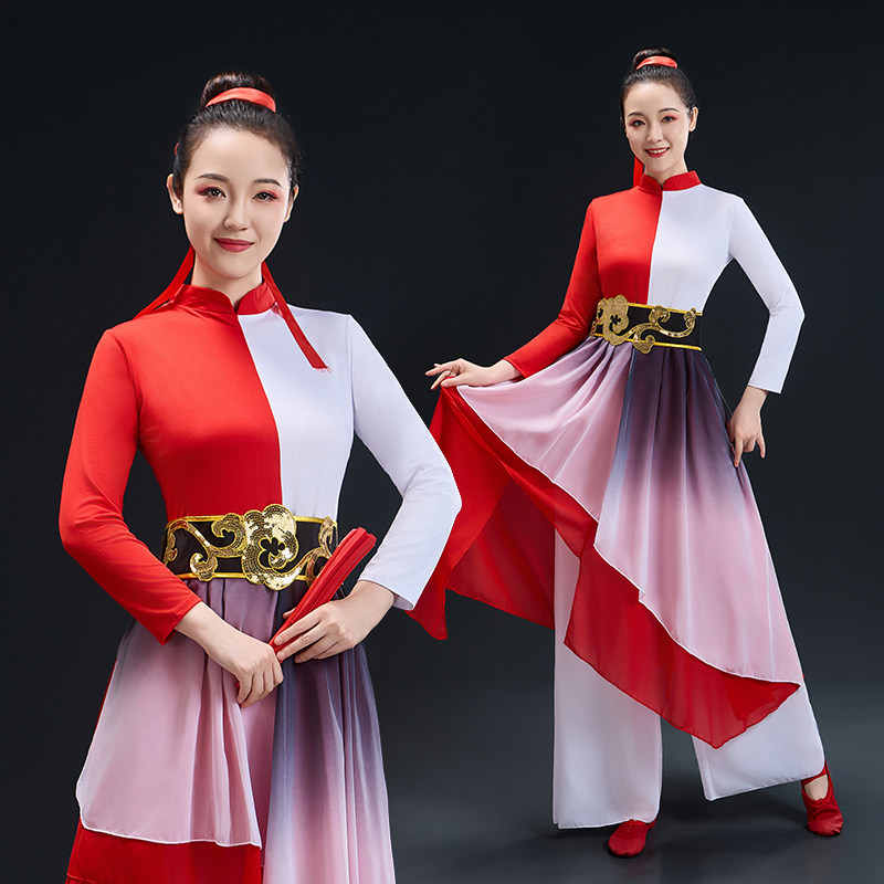 中国舞表演服飘逸古典舞蹈梅花赋演出服女响扇舞书简舞扇子舞服装