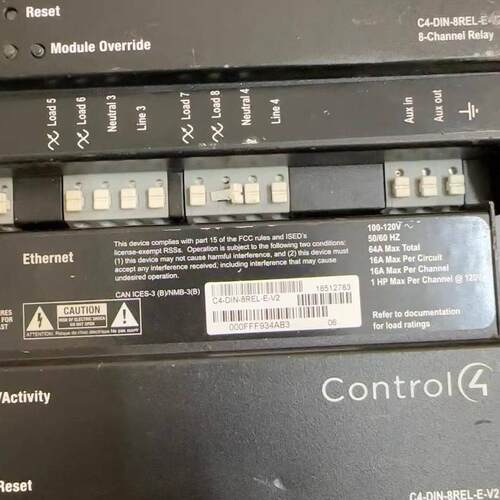 C4-DIN-8REL-E调光模块 Control4八通道控制继电器模块议价维修