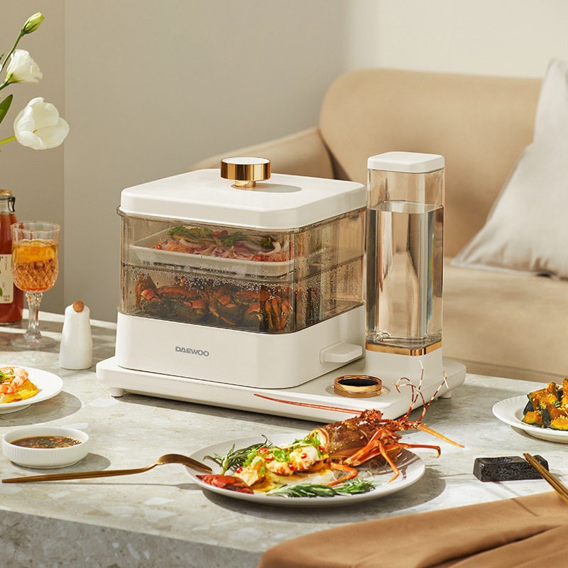 家用小型蒸锅蒸箱多功能蒸汽锅蒸早餐包子鸡蛋热菜神器大宇电蒸锅