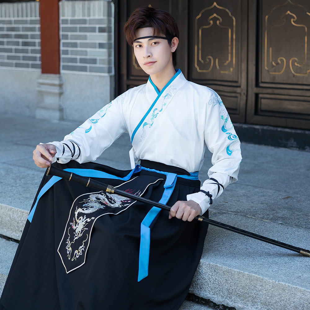 9325#汉服男装古风仙气飘逸书生侠客中国风日常演出服装