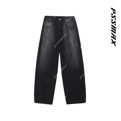 胖俗俗 PSSMAX【双线延展塑型】2026春季新款高级感复古牛仔裤男