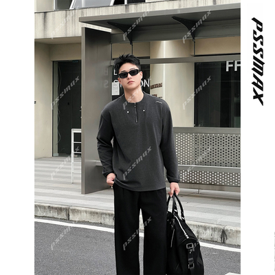 【现货】胖俗俗 PSSMAX【铆钉轻雅机能】秋冬新款拉链领保暖卫衣