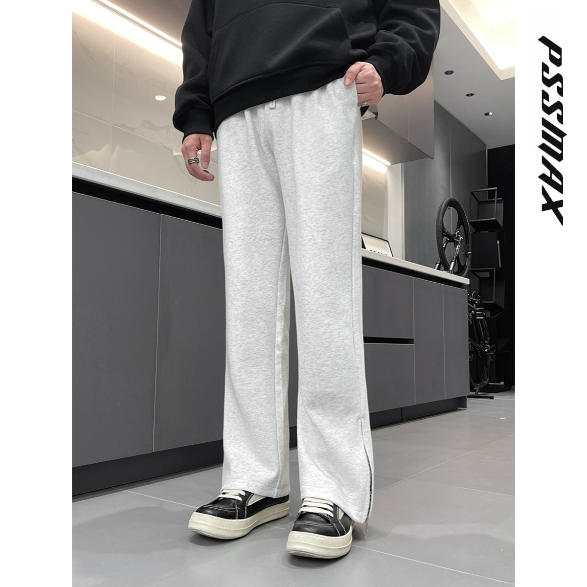 休闲直筒简约美式微喇卫裤