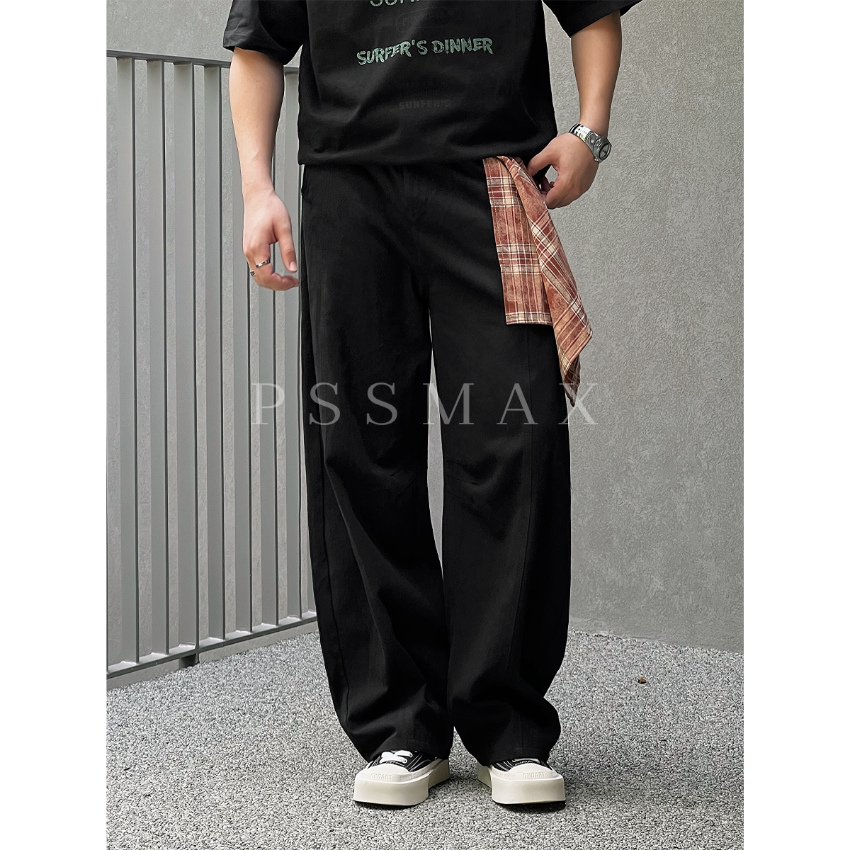 PSSMAX夏季新款弯刀裤休闲裤男款