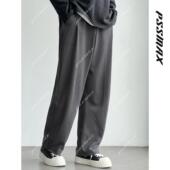 现货 胖俗俗 PSSMAX 明线卡扣直筒裤 2026冬百搭显瘦休闲裤