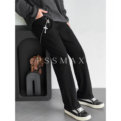 PSSMAX新款时尚宽松休闲牛仔裤男