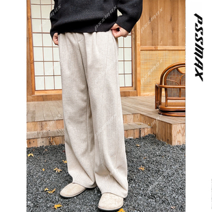 【现货】胖俗俗 PSSMAX【重磅云感人字纹】冬保暖休闲针织卫裤