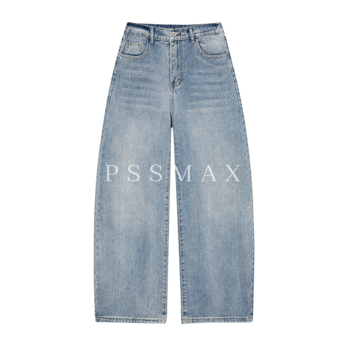 PSSMAX秋季新款宽松弯刀裤长裤男