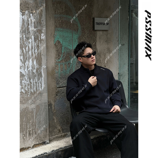 【春节不打烊】胖俗俗PSSMAX【低调锋芒】2026冬新半拉链休闲卫衣