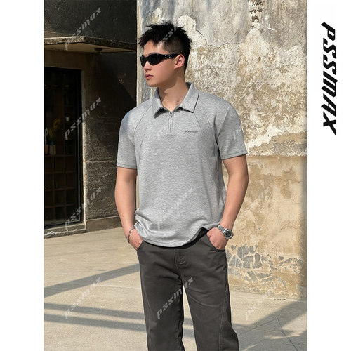 PSSMAX新款夏季宽松短袖T恤男款