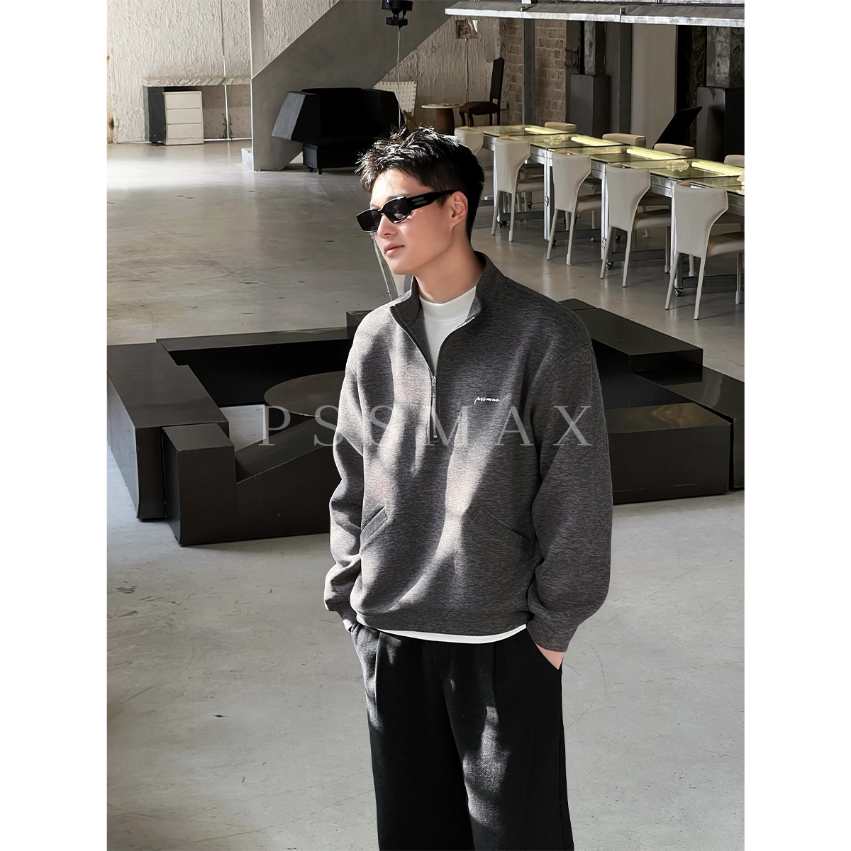 PSSMAX新款宽松休闲长袖卫衣男款