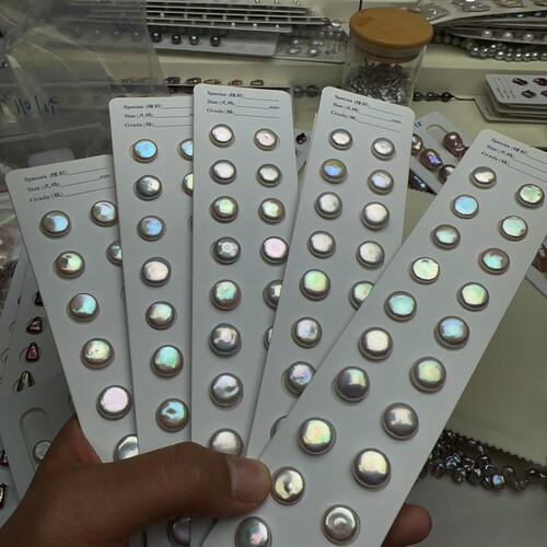 天然淡水11-13mm白亮纽扣裸珠半成品diy手工