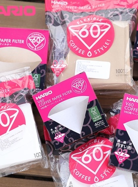 HARIO手冲咖啡滤纸 日本原装进口正品 V60锥形滴漏式过滤纸 VCF01