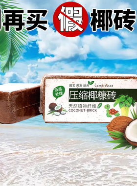 椰砖椰土椰糠椰粉砖650g种菜种植土无菌兰花椰壳土营养土爬宠垫材
