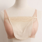 100桑蚕丝防走光打底内衣遮胸内搭低领蕾丝真丝一片式 抹胸女绢丝
