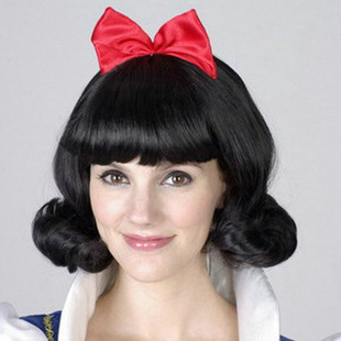 白雪公主角色扮演假发短发微卷万圣节cosplay配件玛丽莲梦露假发