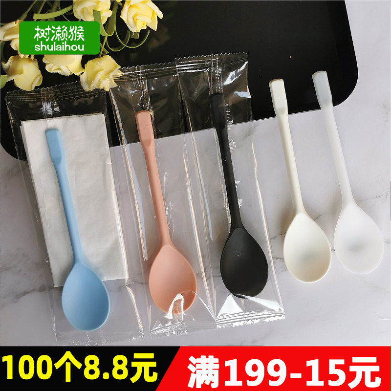 一次性勺汤勺树濑猴独立包装彩色