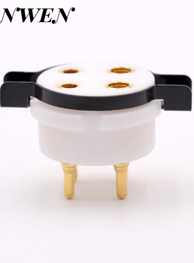 EIZZ电子管4脚管座纯铜镀金插座管适用四脚 300B 5Z3 2A3