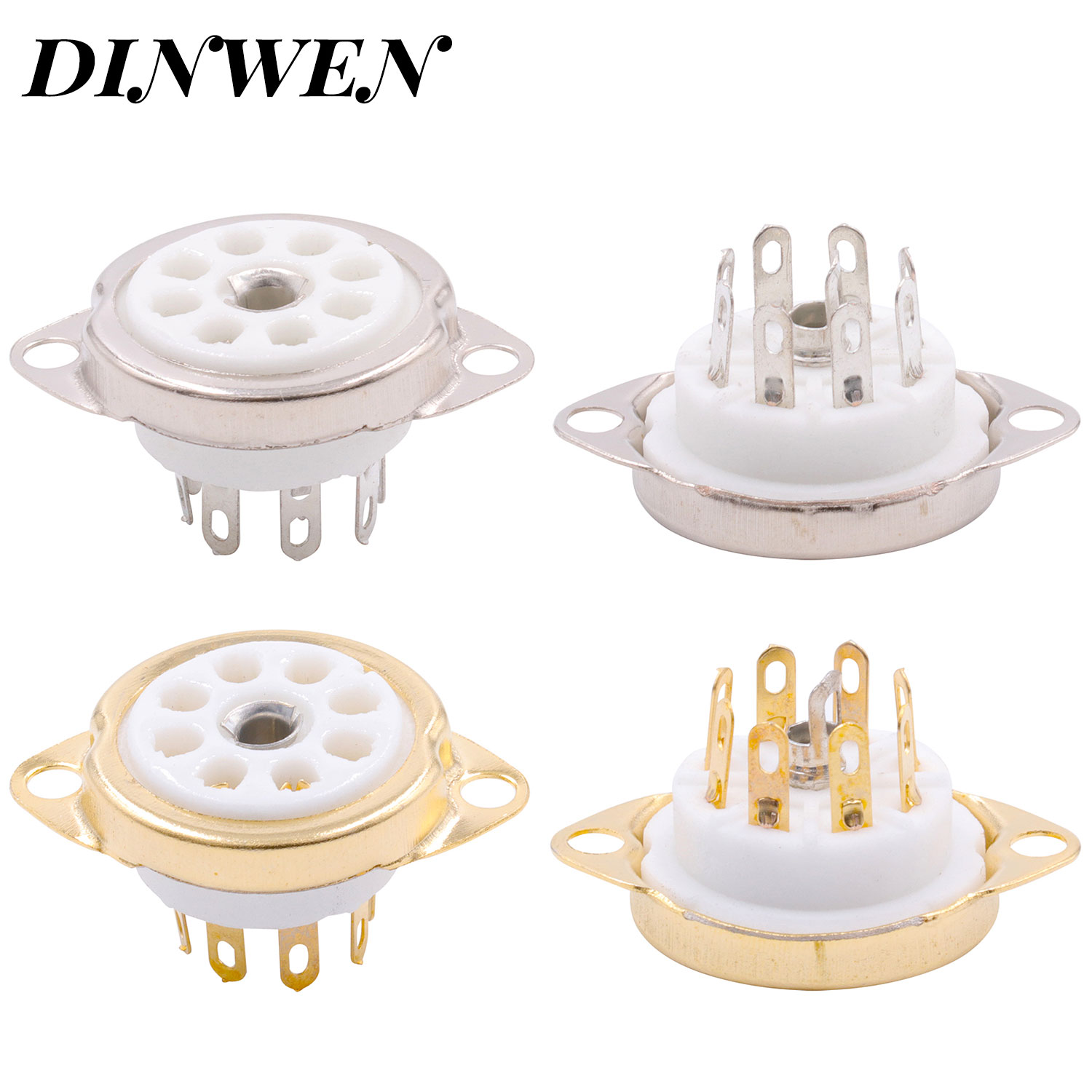 陶瓷小8脚GZC8-Y-9电子管座搭棚安装用于ECC40 AZ41 EF40 EL4等