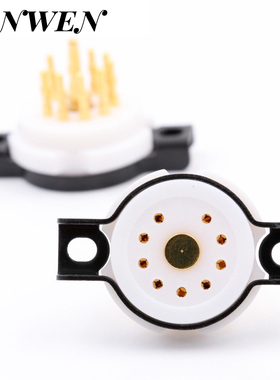 EIZZ小9脚电子管座特氟龙铍铜镀金九脚胆插座6922 12AX7 U7 ECC83