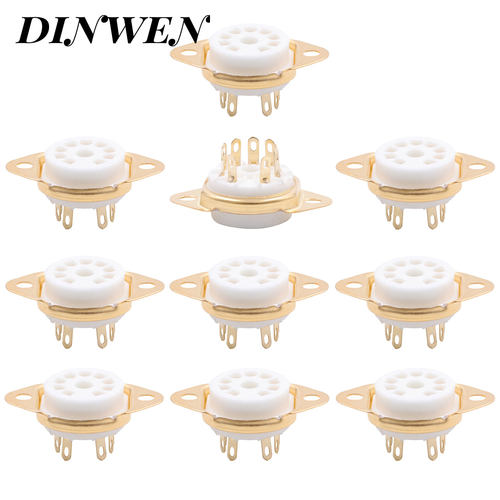 九脚管座GZC9-D插座12AT7 ECC83 12AU7 12AX7 6922陶瓷小9脚管座