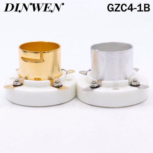 4脚管座300B 2A3 811 101D电子管卡扣式GZC4-1B-G陶瓷镀金大4脚