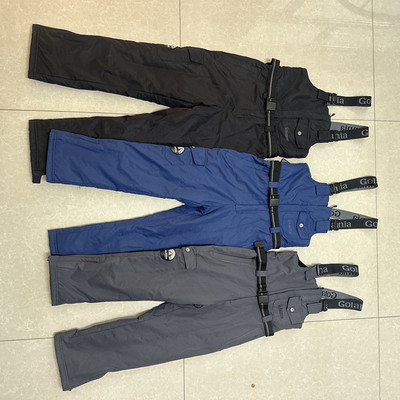 外贸儿童滑雪裤男女童连体背带