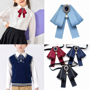 男女儿童蝴蝶结英伦学院风领花校服衬衫配饰学生演出领结领口配饰