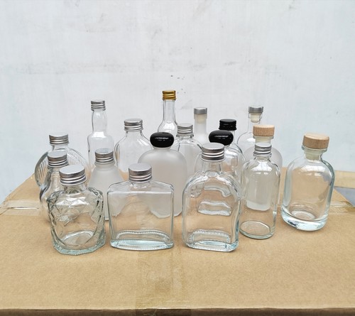 圆形磨砂玻璃酒瓶玻璃