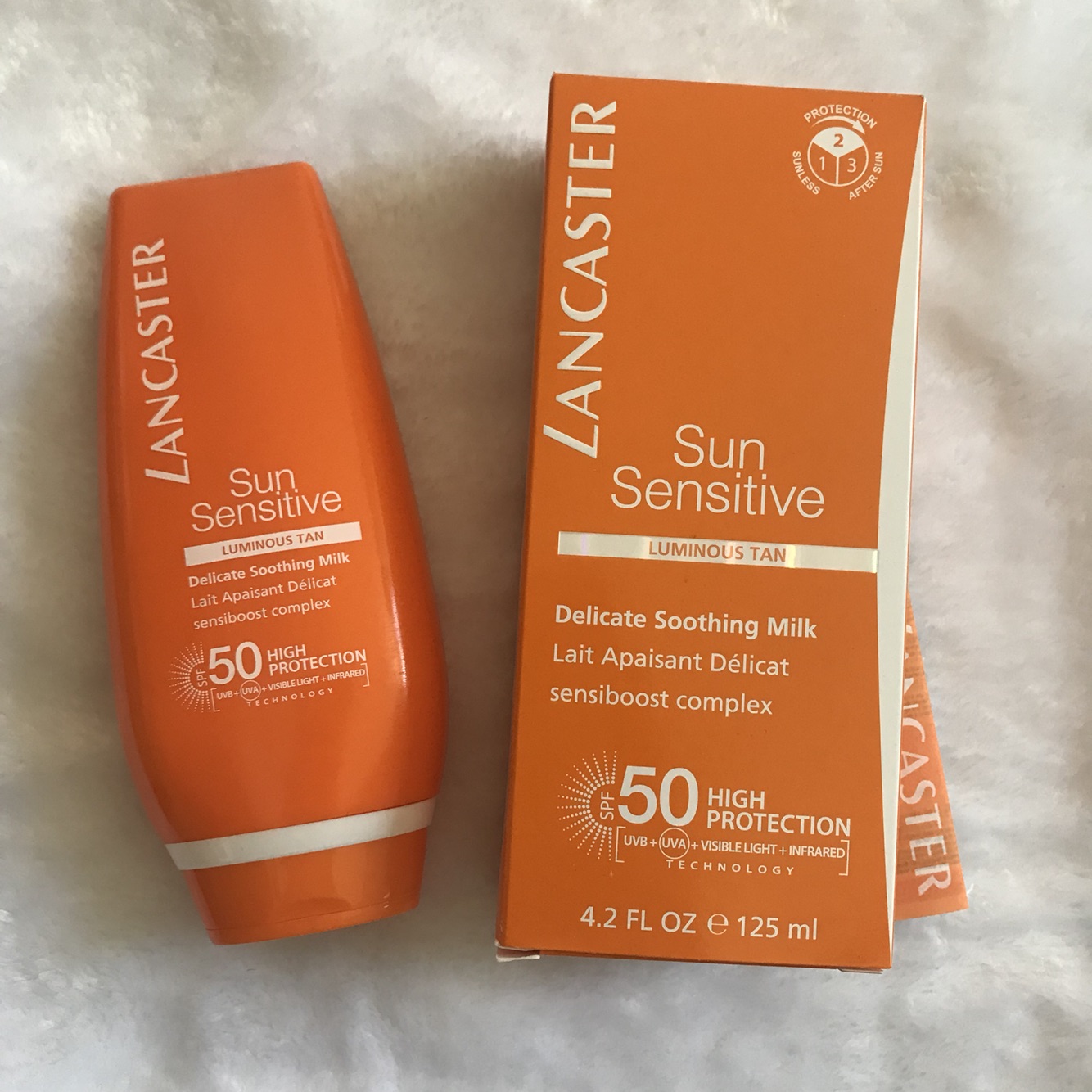 现货spf50兰嘉丝汀lancaster身体防晒霜乳倍护敏感肌